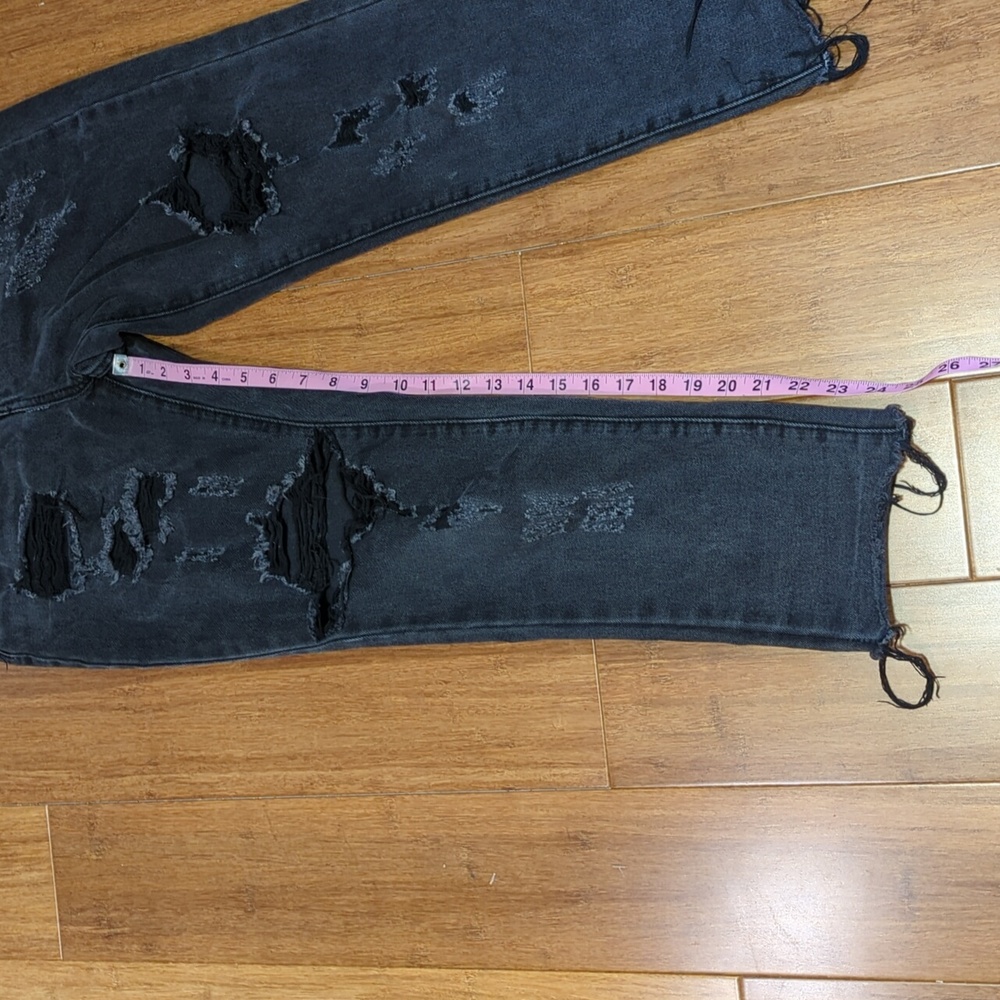 Nasty Gal Black (Faded) Distressed Jeans - Picture 6 of 9